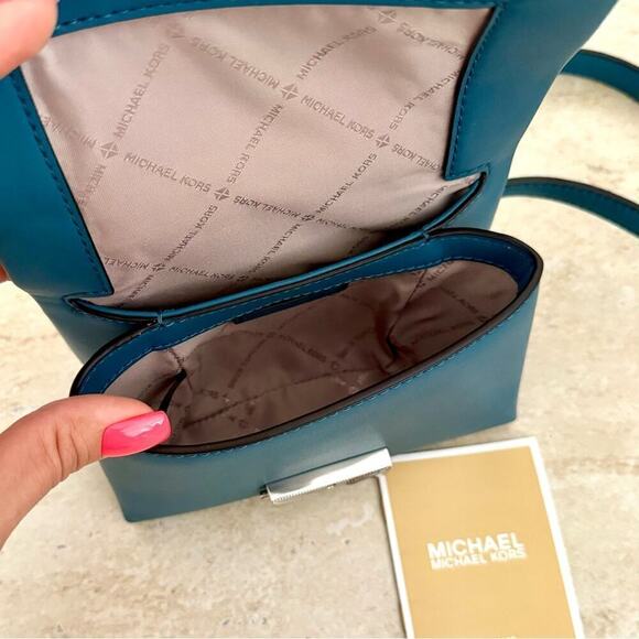 NWT! MICHAEL KORS Cece Teal Handbag, Small, MSRP.$448 - Picture 11 of 14